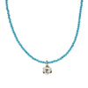 Small Shin Star of David Charm Necklace with Beads