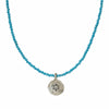 Small Engraved Star of David Silver Necklace with Beads