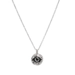 Evil Eye, Engraved Sterling Silver Necklace