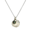 Western Wall Imprint Silver Necklace with a Labradorite Star of David