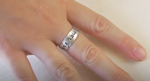 shema israel ring on woman's hand