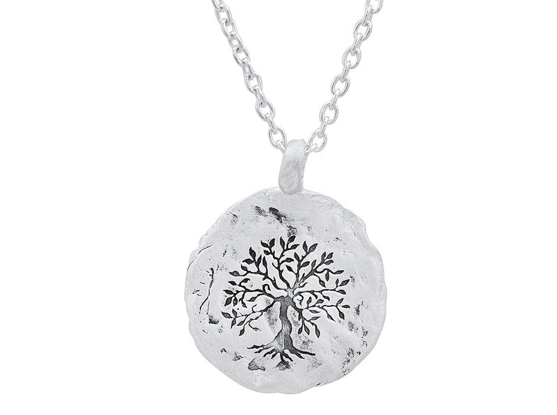 Sterling Silver Tree of Life Necklace Made With The Imprint Of The Western Wall
