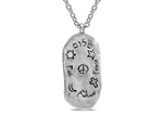 Peace Signs Around the World, Western Wall Imprint Dog Tag Necklace