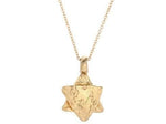 Large 14k Gold Star of David Necklace - Western Wall Jewelry 