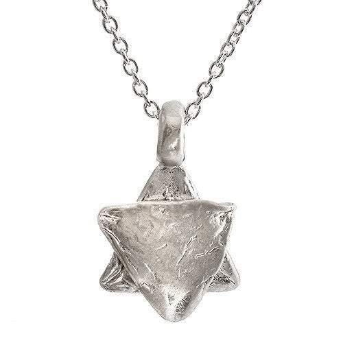 Large Star of David Charm Necklace - Western Wall Jewelry 